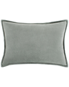 Surya Cotton Velvet Lumbar Pillow In Green