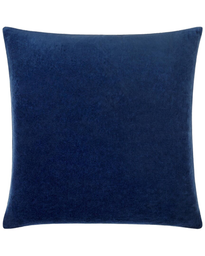 Surya Cotton Velvet Accent Pillow In Blue