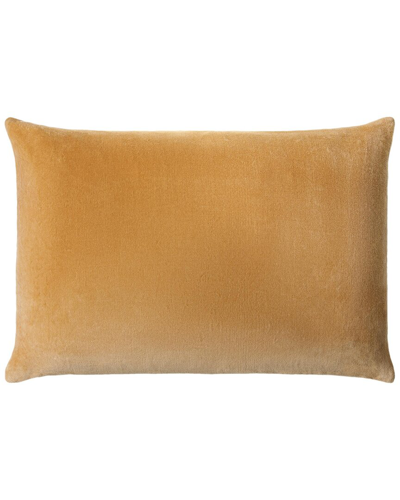 Surya Cotton Velvet Lumbar Pillow In Yellow