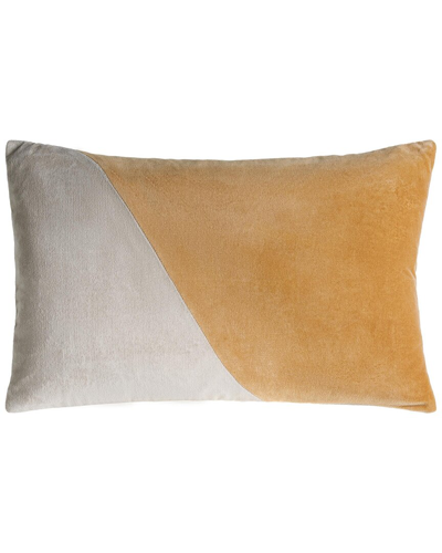 Surya Cotton Velvet Lumbar Pillow In Brown