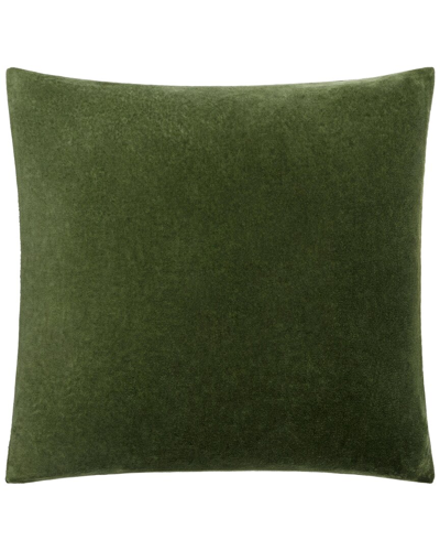 Surya Cotton Velvet Lumbar Pillow In Green