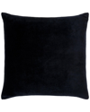 Surya Cotton Velvet Lumbar Pillow In Black