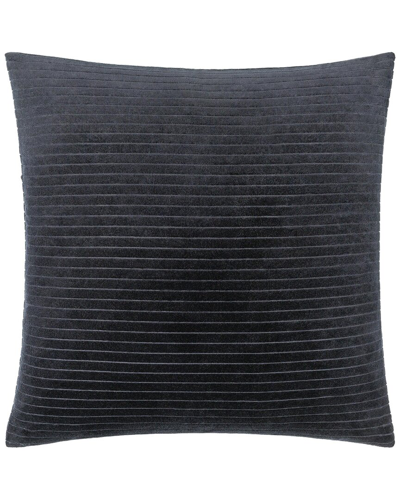 Surya Cotton Velvet Stripes Accent Pillow In Blue