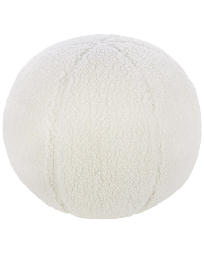 Surya Bola Accent Pillow In White