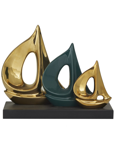 Cosmoliving By Cosmopolitan Sailboat Sculpture In Gold