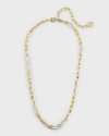Kendra Scott Bailey Enamel Chain Necklace In Gold White Mix