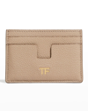 Tom Ford Tf-plaque Leather Cardholder In 1r009 Red