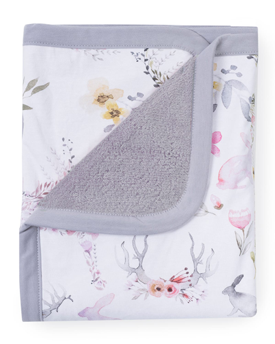 Oilo Studio Kids' Fawn Jersey Cuddle Blanket In Blush