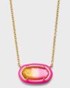Kendra Scott Women's Elisa 14k Gold-plated Brass, Enamel & Glass Pendant Necklace In Sunset Ombre Illusion
