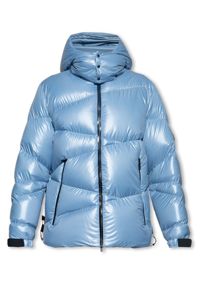 Moncler Yonne Funnel-neck Quilted Regular-fit Shell-down Jacket In Blue