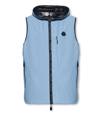 Moncler Allier Hooded Vest In Blue