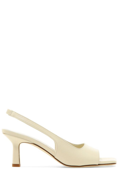 Aeyde 65mm Juno Leather Sandals In Cream