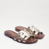 SAM EDELMAN SAM EDELMAN BAY SLIDE SANDAL MOLTEN GOLD LEATHER