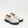 SAM EDELMAN SAM EDELMAN KIDS' TULLY LUG SOLE LOAFER BRIGHT WHITE BOX LEATHER