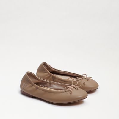 Sam Edelman Felicia Kids Ballet Flat Classic Nude Leather In Beige