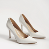 Sam Edelman Women's Hazel Metallic Leather Pumps In White