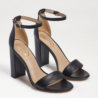 SAM EDELMAN SAM EDELMAN YARO BLOCK HEEL SANDAL BLACK LEATHER