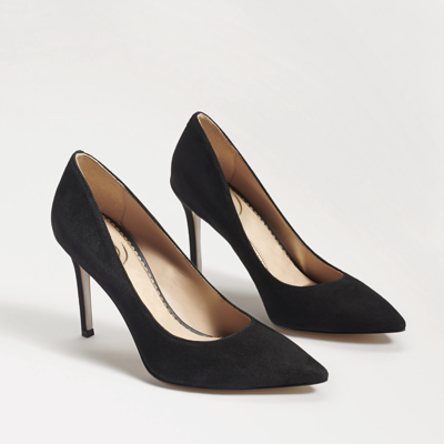 SAM EDELMAN SAM EDELMAN HAZEL POINTED TOE PUMP BLACK SUEDE