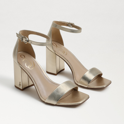 Sam Edelman Daniella Block Heel Sandal In Gold