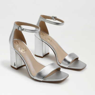 Sam Edelman Women's Daniella Two-piece Block-heel Sandals In Silver