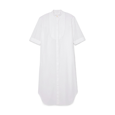 Maria Mcmanus Banded-collar Dress In White