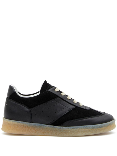 Mm6 Maison Margiela 6 Court Low-top Sneakers In Black