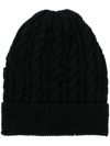 Roberto Cavalli Distressed-effect Beanie In Black