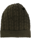 ROBERTO CAVALLI DISTRESSED-EFFECT BEANIE