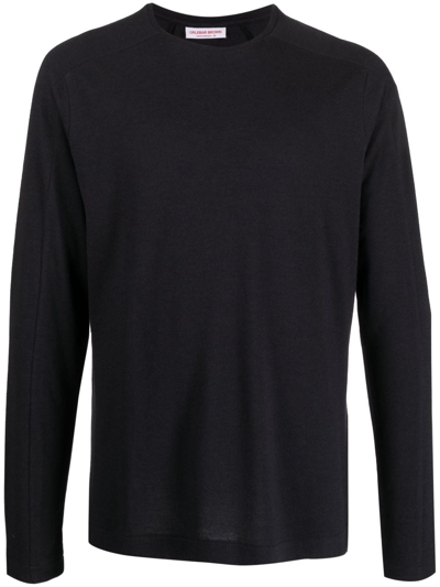 Orlebar Brown Ob-t Wool-cotton T-shirt In Black