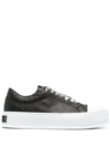 MOSCHINO EMBOSSED-LOGO LOW-TOP SNEAKERS