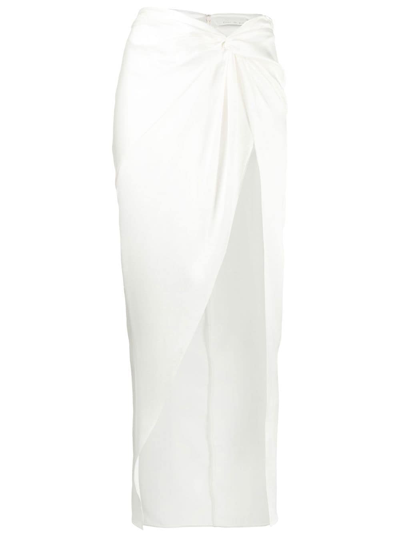 Fleur Du Mal Side Knot-detail Skirt In Ivory