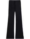 COURRÈGES LOGO-EMBROIDERED FLARED TROUSERS