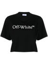 Off-white Off White Big Bookish Logo Cropped Top In Black