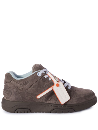 Off-white Out Of Office Suede Sneakers In Grey