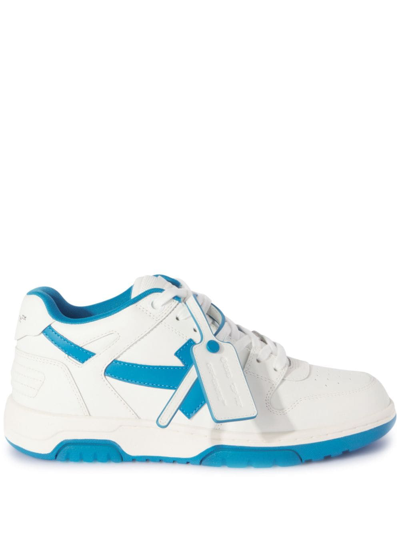 Off-white Out Of Office Leather Sneakers In White,blue
