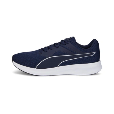 Puma Transport Running Shoes In Peacoat- White