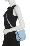 Kate Spade Blake Leather Saddle Bag In Dusty Blue
