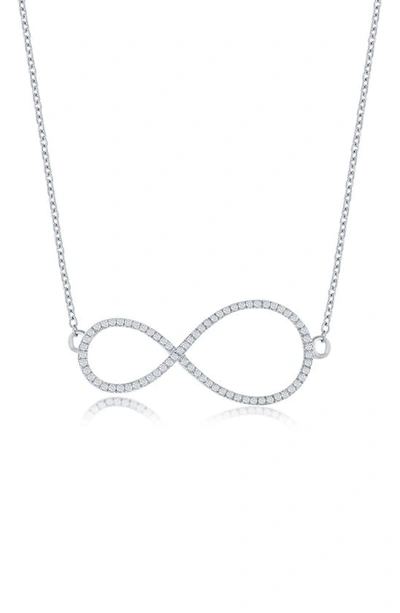 Simona Diamond Infinity Pendant Necklace (1/4 Ct. T.w.) - 73 Stones In Sterling Silver