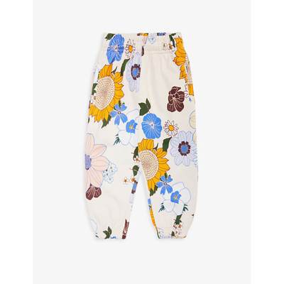 Molo Kids' Adan Floral-print Trousers In Light Retro