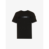 Moncler Gradient Logo Cotton Graphic T-shirt In Black