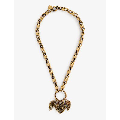 Acne Studios Womens Antique Gold Agoflus Brass Necklace