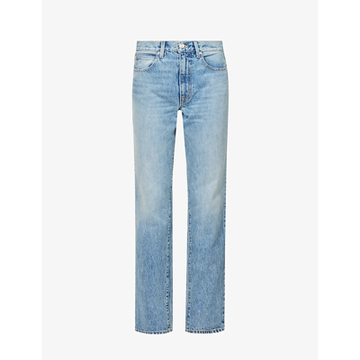 Slvrlake Lennox Faded Mid-rise Straight-leg Jeans In Let It Ride