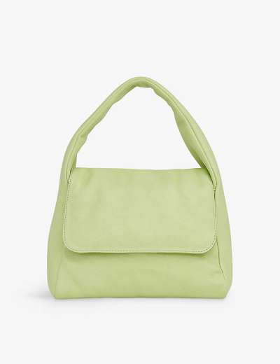 Whistles Womens Lime Brooke Puffy-style Leather Mini Tote Bag
