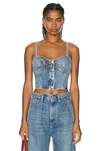 AGOLDE LOLA DENIM BUSTIER