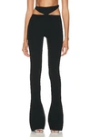 Attico Cut-out Flared Trousers In Black