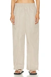 Agolde Dakota Cotton Poplin Track Pants In Truffle