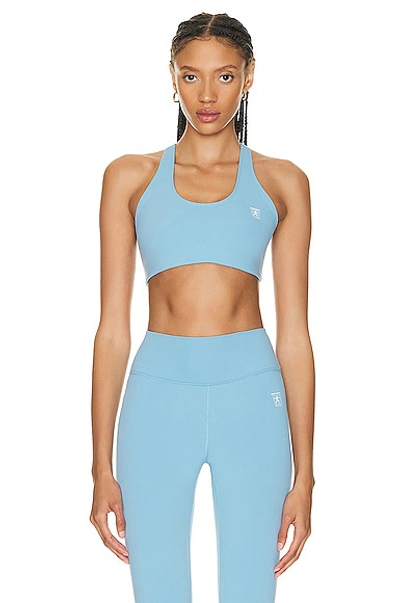 Sporty And Rich Runner Sports Bra In Light Blue