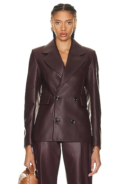 Bottega Veneta Leather Jacket In Jam