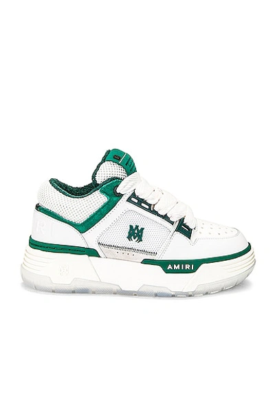 Amiri White & Green Ma-1 Sneakers In White & Green