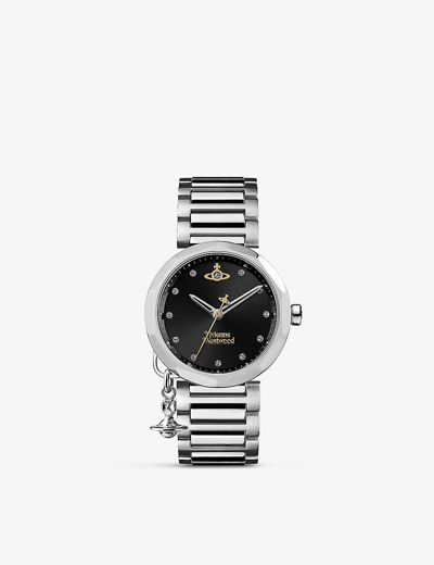 Vivienne Westwood Watches Womens Black Poplar Stainless-steel Automatic Watch
